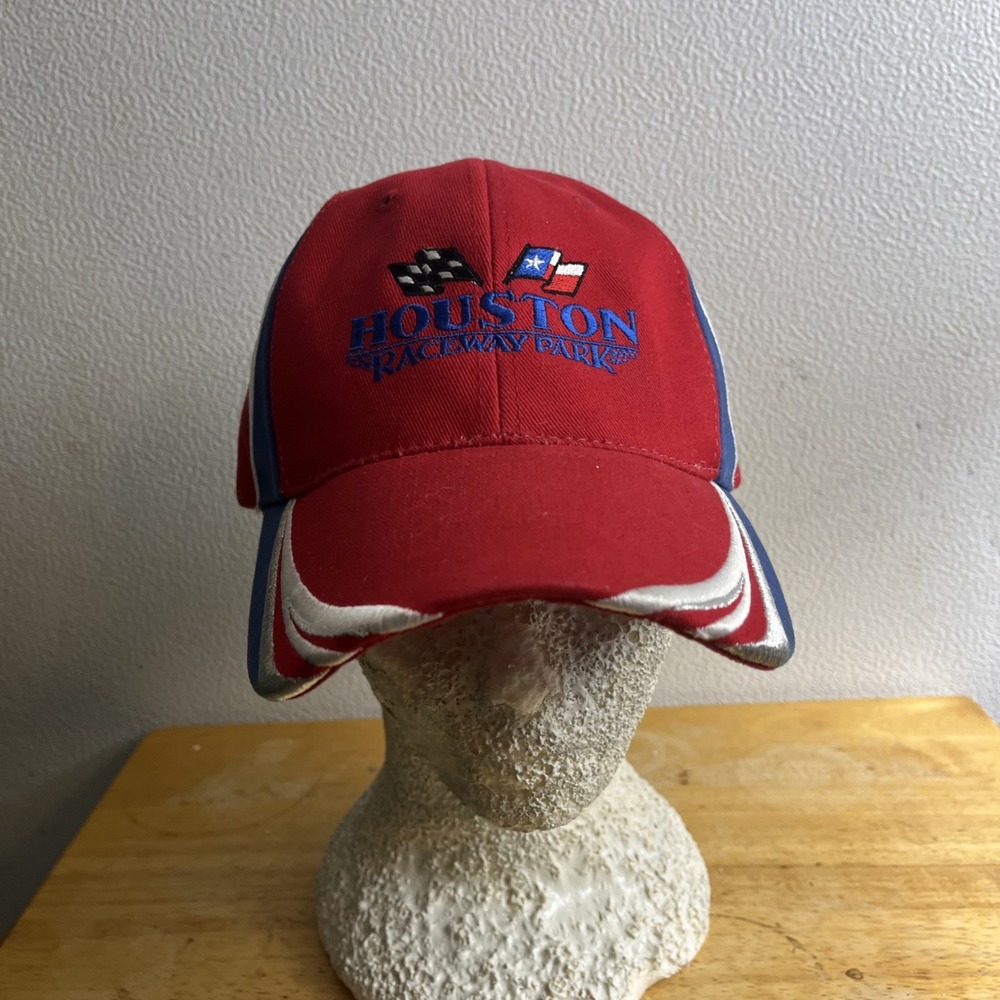 Houston Raceway‎ Park Patriotic Cap Red White Blue Embroidered Strapback OSFM